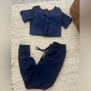 Navy Blue Scrubs Set